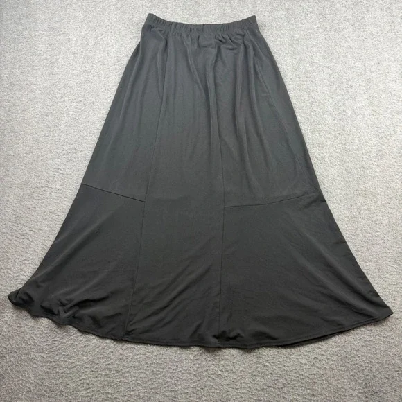 Chico's Maxi Skirt Women Size 0 Black Travelers Elastic Waist Flared Long - Picture 5 of 5